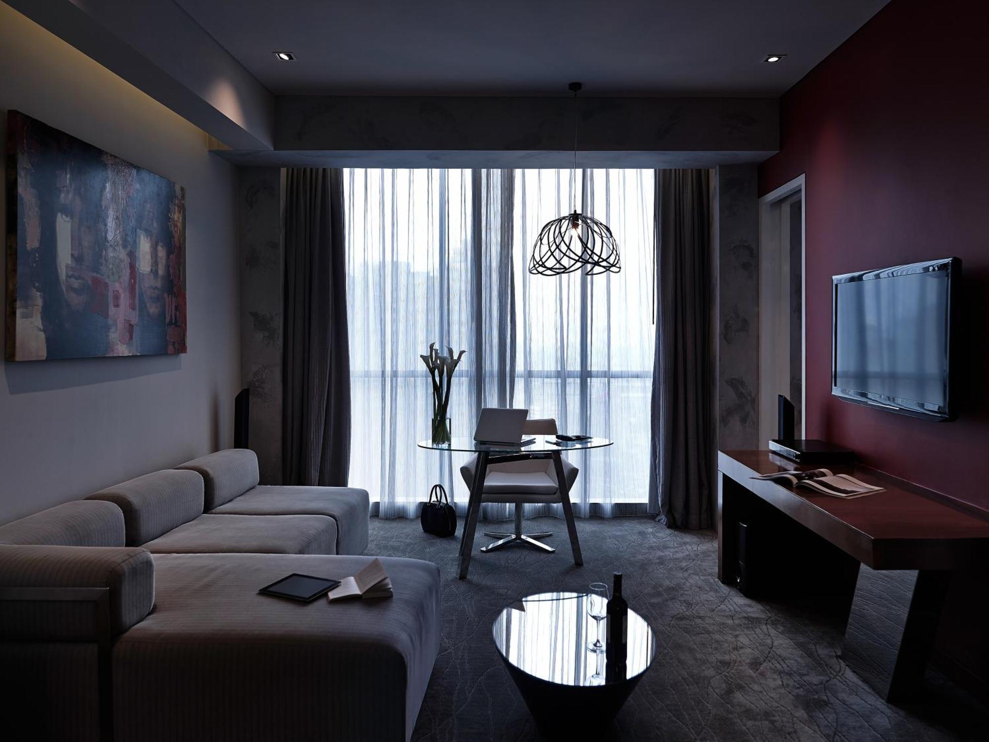 Pullman Jakarta Central Park Zewnętrze zdjęcie 3D rendering of a living room